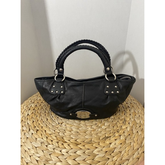 B Makowsky‎ Slouchy Leather Black Hobo - Picture 1 of 12